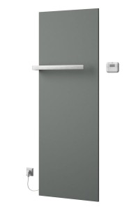 ELION grzejnik elektryczny z termostatem 606x1765 mm, 900 W, srebrny metalik