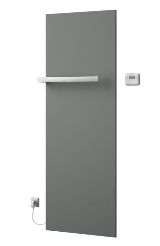 ELION grzejnik elektryczny z termostatem 606x1765 mm, 900 W, srebrny metalik