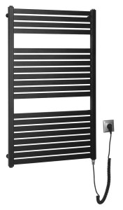 Aqualine TONDI-E grzejnik elektryczny 600x970 mm 400W - czarny mat DE466T 