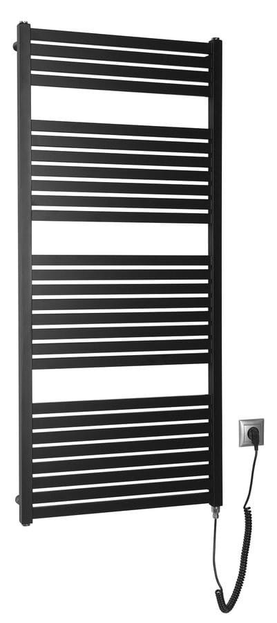 Aqualine TONDI-E grzejnik elektryczny 600x1330 mm 600W - czarny mat  DE486T 