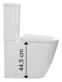 TURKU RIMLESS kompakt WC podwyższane, deska WC Soft Close, odpływ dolny/tylny