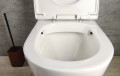 TURKU RIMLESS kompakt WC podwyższane, deska WC Soft Close, odpływ dolny/tylny