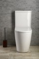 TURKU RIMLESS kompakt WC podwyższane, odpływ dolny/tylny