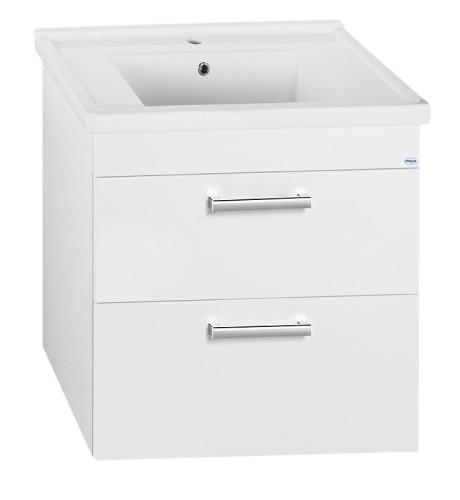 POLY szafka umywalkowa76x66,6x46,5cm, 2 szuflady, biała