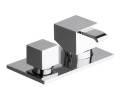 QM bateria na brzeg wanny, chrom
