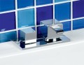 QM bateria na brzeg wanny, chrom