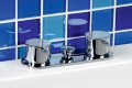 TV bateria na brzeg wanny, 2-funkcyjna, chrom