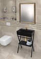 SISTEMA umywalka ceramiczna 60x42cm, czarny mat