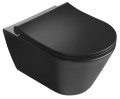 AVVA WC wiszące, Rimless, 35,5x53 cm, czarny mat