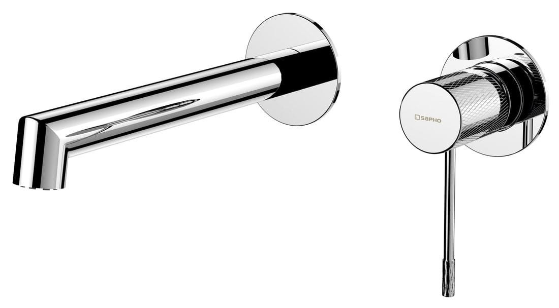 Sapho SOLARIS bateria umywalkowa dwuelementowa ścienna chrom - WD008