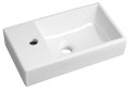 MINOS Umywalka ceramiczna 45x26 cm, lewa