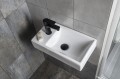 MINOS Umywalka ceramiczna 45x26 cm, lewa