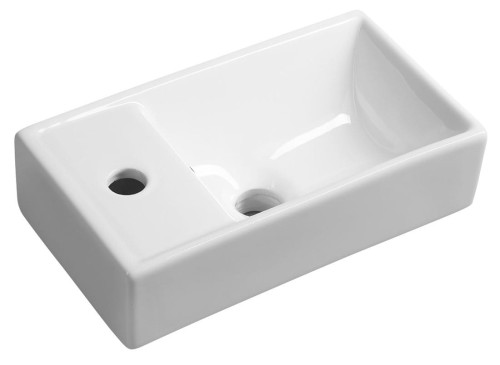 MINOS Umywalka ceramiczna 40x22 cm, lewa