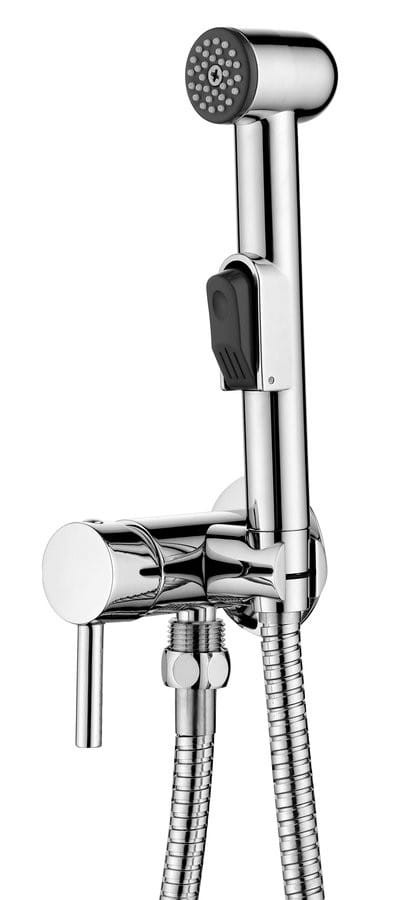 Aqualine Bateria bidetowa podtynkowa ze słuchawką bidetową i wężem chrom - SK302 