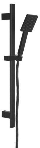 Zestaw prysznicowy, przesuwny uchwyt 700mm, czarny mat