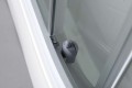 AIGO Boks prysznicowy półokrągły 900x900x2040 mm, biały profil, szkło czyste