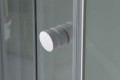 AIGO Boks prysznicowy półokrągły 900x900x2040 mm, biały profil, szkło czyste
