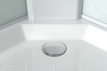 AIGO Boks prysznicowy półokrągły 900x900x2040 mm, biały profil, szkło czyste