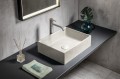 FORMIGO umywalka betonowa, 47,5x14x36,5 cm, piaskowy