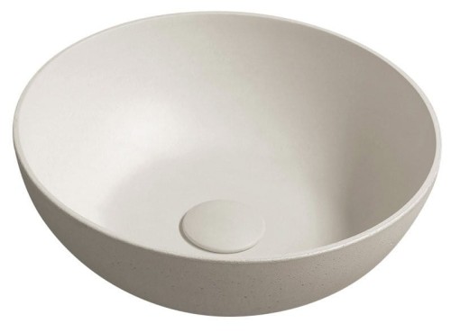 FORMIGO umywalka betonowa, średnica 39 cm, piaskowy
