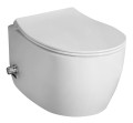 SENTIMENTI WC wiszące Rimless, z dyszą bidetową i zaworem, 36x51 cm, biały