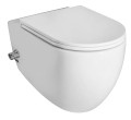 INFINITY WC wiszące Rimless, z dyszą bidetową i zaworem, 36,5x53 cm, biały