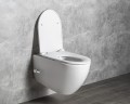 INFINITY WC wiszące Rimless, z dyszą bidetową i zaworem, 36,5x53 cm, biały
