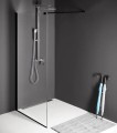 MODULAR SHOWER BLACK ścianka walk-in, montaż przy ścianie, 800 mm