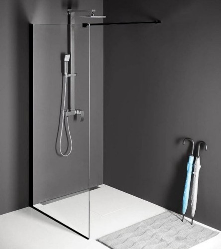 MODULAR SHOWER BLACK ścianka walk-in, montaż przy ścianie, 900 mm