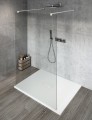VARIO WHITE jednoczęściowa kabina przysznicowa Walk-In, szkło czyste, 800 mm