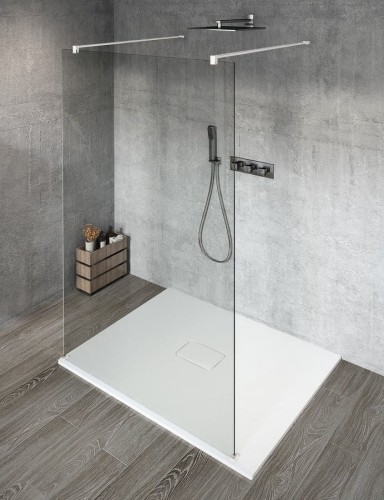 VARIO WHITE jednoczęściowa kabina przysznicowa Walk-In, szkło czyste, 1000 mm
