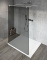 VARIO WHITE jednoczęściowa kabina przysznicowa Walk-In, szkło dymione, 900 mm