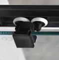 SIGMA SIMPLY BLACK kabina prysznicowa półokrągła 900x900mm, R550, szkło czyste