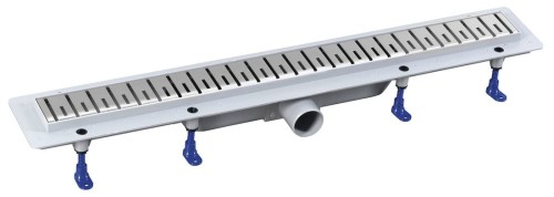 KLAVER odpływ liniowy z rusztem ze stali nierdzewnej, superflow, DN50, 910x122x65 mm