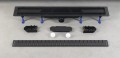 KLAVER BLACK odpływ liniowy z rusztem ze stali nierdzewnej, superflow, DN50, 710x122x65 mm