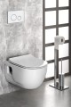 BRILLA WC wiszące Rimless, ze stelażem podtynkowym i przyciskiem Schwab, biały