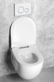 BRILLA WC wiszące Rimless, ze stelażem podtynkowym i przyciskiem Schwab, biały