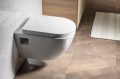 NERA WC wiszące ze stelażem podtynkowym i przyciskiem Schwab, biały