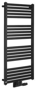 Bruckner GRUNT grzejnik łazienkowy 500x1050 mm 465W podłączenie środkowe czarny mat - 600.123.6