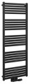 GRUNT grzejnik łazienkowy 500x1330 mm, podłączenie centralne, czarny mat