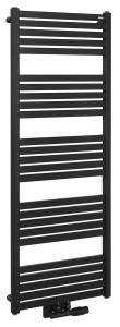 Bruckner GRUNT grzejnik łazienkowy 500x1330 mm 611W podłączenie centralne czarny mat - 600.122.6