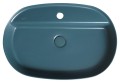 INFINITY OVAL umywalka ceramiczna nablatowa, 60x40 cm, petrol mat