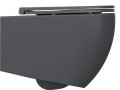 INFINITY miska WC wisząca, Rimless, 36,5x53cm, antracyt