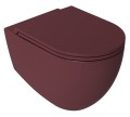 INFINITY miska WC wisząca, Rimless, 36,5x53cm, maroon red mat