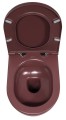 INFINITY miska WC wisząca, Rimless, 36,5x53cm, maroon red mat