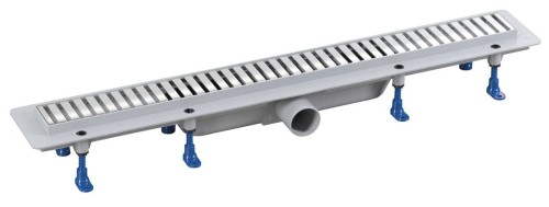Odpływ liniowy z rusztem ze stali nierdzewnej, DN50, 810x122x65 mm
