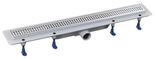INDY odpływ liniowy z rusztem ze stali nierdzewnej, superflow, DN50, 910x122x65 mm