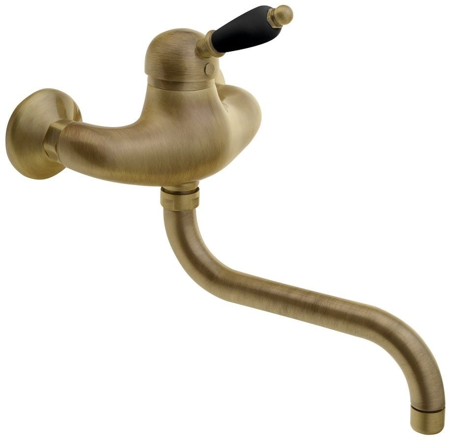 Sapho KIRKÉ BLACK bateria kuchenna ścienna uchwyt czarny brąz - KI15NB 