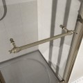 ANTIQUE drzwi obrotowe 800mm, prawe, szkło czyste, brąz, jasny odcień