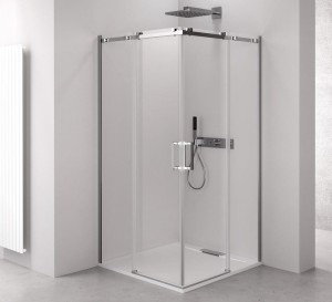 THRON LINE SQUARE kabina prysznicowa kwadratowa 800x800mm, rolki kanciaste, wejście z rogu